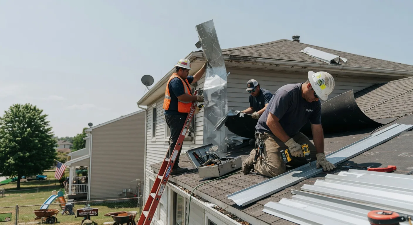 Storm Damage Metal Roof Repair in Davis City, IA
